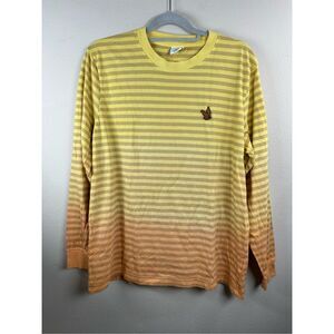 Urban Outfitters Ombré Striped Long Sleeve Butterfly embroidered sz M